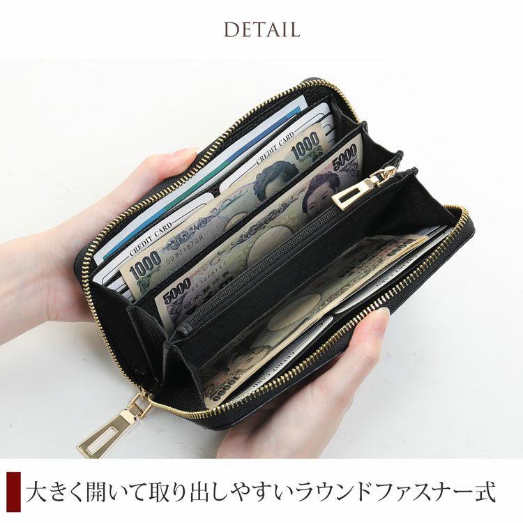 クロコダイル長財布レディースマット加工ラウンドファスナー財布本革鰐皮