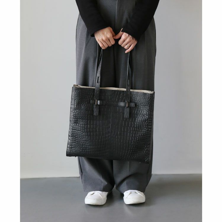 トートバッグクロコダイルレディース肩掛けマット加工ポロサスクロコダイル本革バッグ(06001875r)