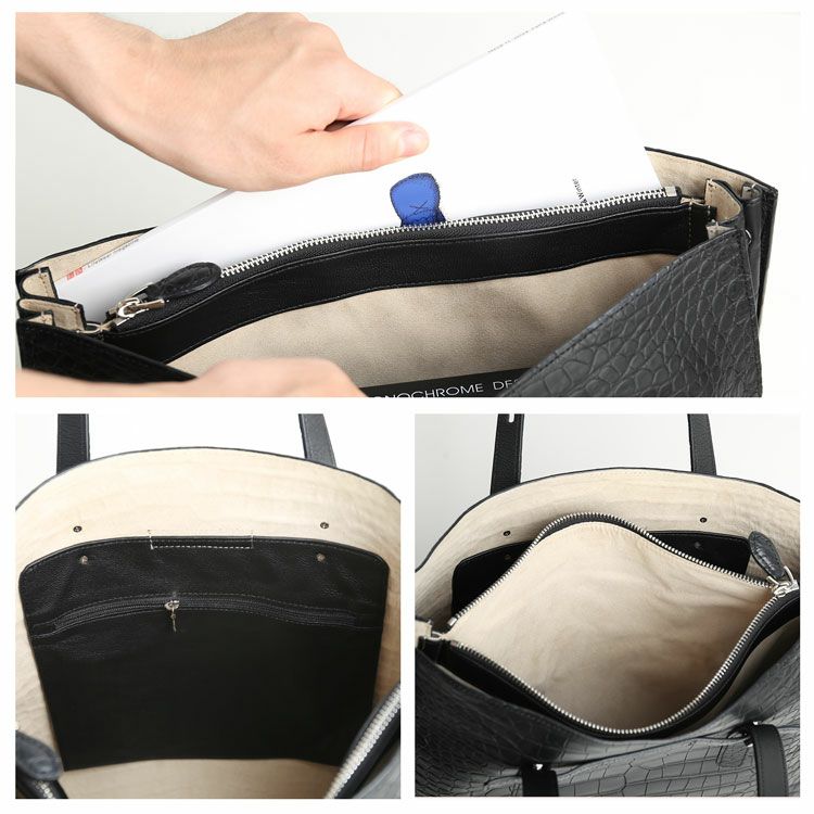 トートバッグクロコダイルレディース肩掛けマット加工ポロサスクロコダイル本革バッグ(06001875r)