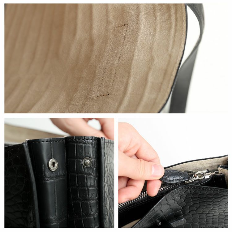 トートバッグクロコダイルレディース肩掛けマット加工ポロサスクロコダイル本革バッグ(06001875r)