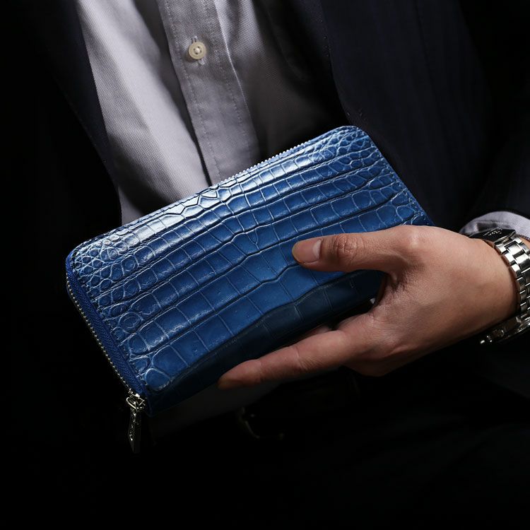 和くんページ　クロコダイル　藍染　財布 和くん様専用ページ クロコダイル 藍染 財布