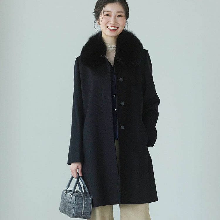 ZARA フェイクファーコート M ブラック