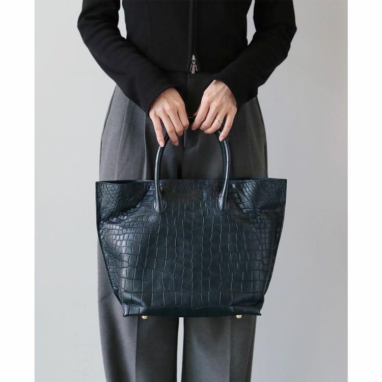 クロコダイルマットイタリア鞣しハンドバッグレディース女性トート2wayショルダー肩掛け斜め掛け本革レザーワニ鰐革皮クロコ(06001858r)