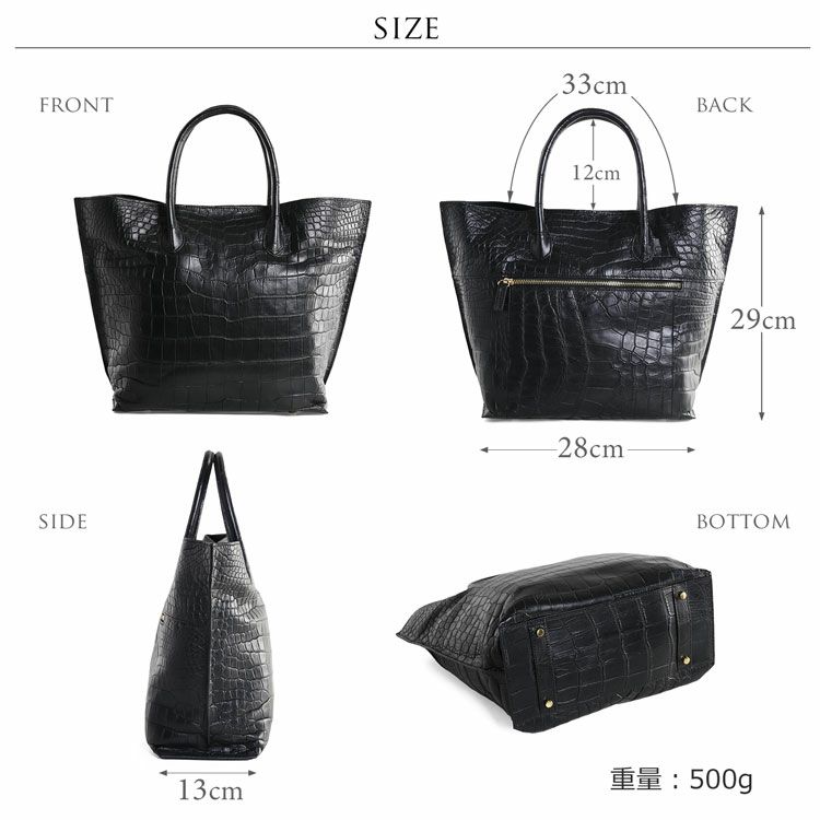クロコダイルマットイタリア鞣しハンドバッグメンズ2wayショルダー肩掛け斜め掛け本革