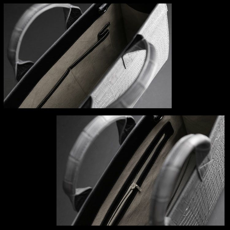 スモールクロコダイルチェーン付きトートバッグ