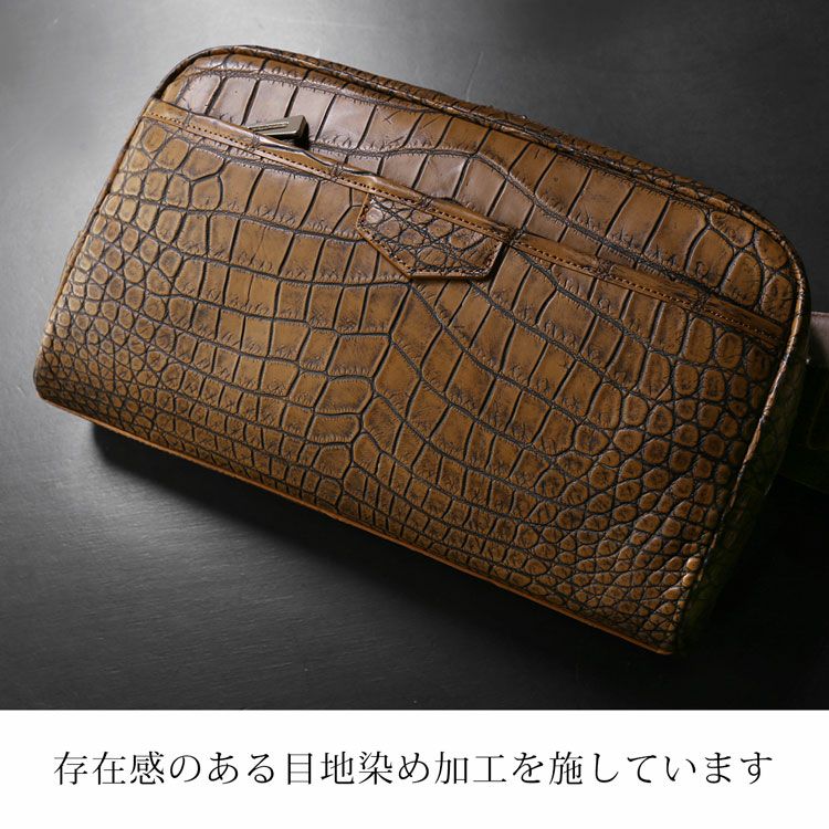 ナイルクロコダイルボディバッグマット加工目地染めメンズワニ本革ショルダーバッグ斜め掛けワンショルダー容量ななめ掛けボディバックかっこいいスタイリッシュ(06001918-mens-1r)