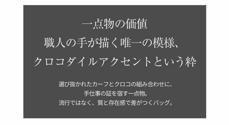 ペイント牛革＆クロコダイル2wayトートバッグ