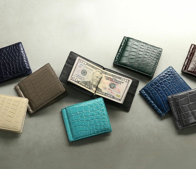 ナイルクロコダイルマネークリップ