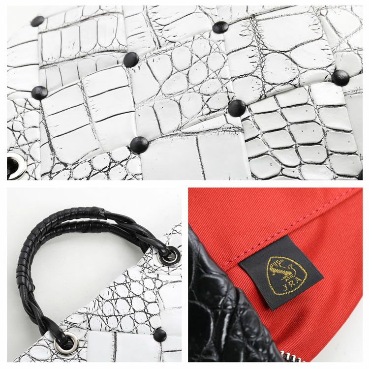 クロコダイルダイヤ柄編み込みデザイン2wayトートバッグ日本製JRAレディース