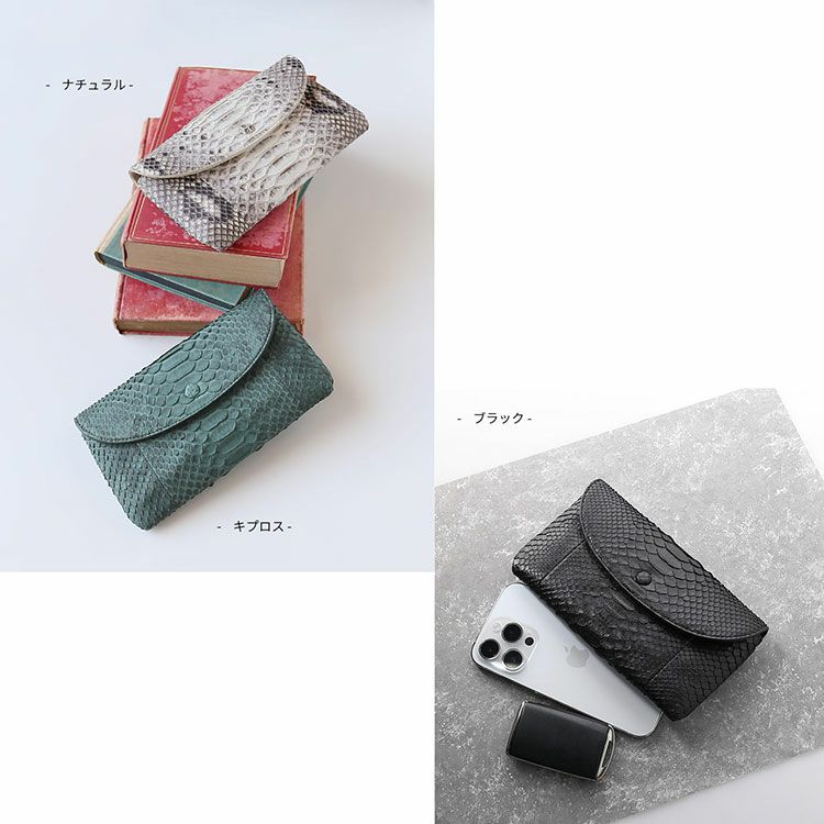 ダイヤモンドパイソンポーチ通院ポーチ通帳ケース長財布レディース(06001907r