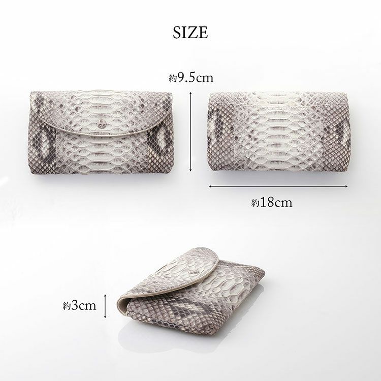 ダイヤモンドパイソンポーチ通院ポーチ通帳ケース長財布レディース(06001907r