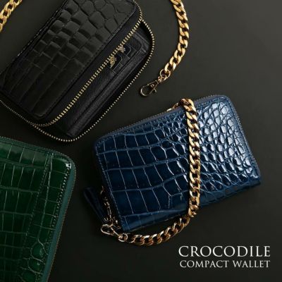 シャイニング クロコダイル 本物 クロコ 財布 レディース