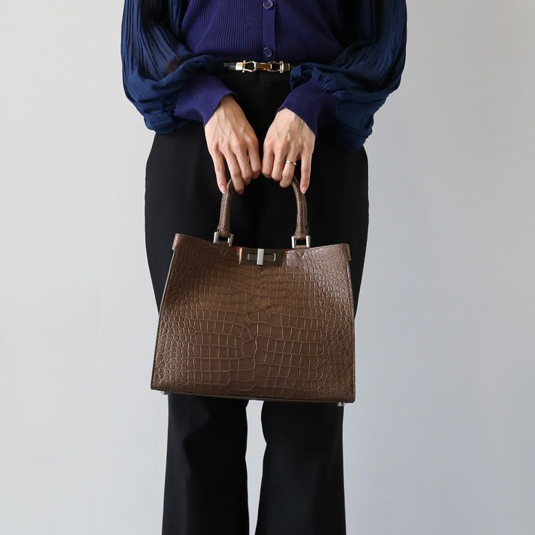 スモールクロコダイル2wayミディアムトートバッグ