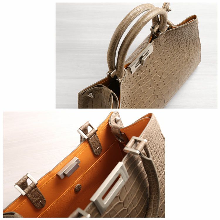 スモールクロコダイル2wayミディアムトートバッグ