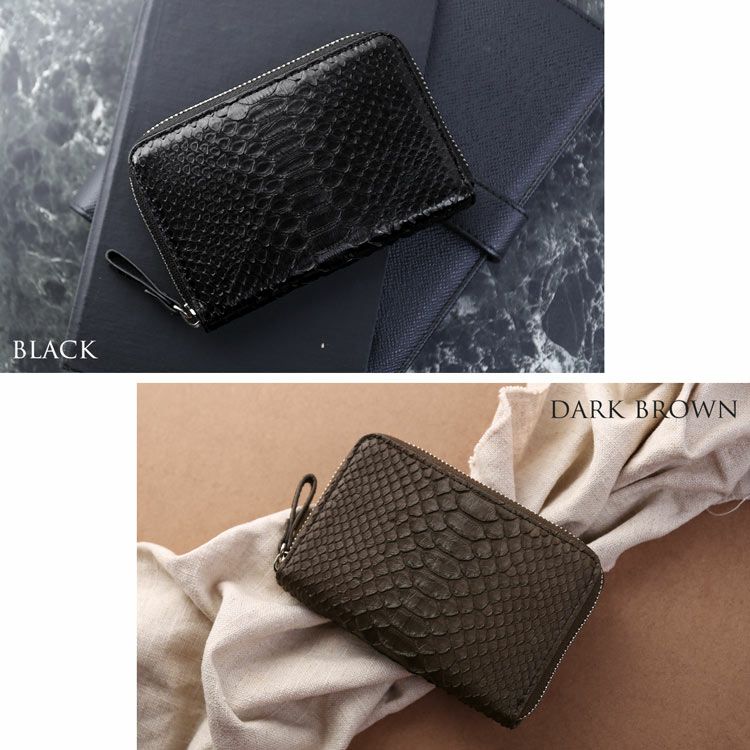 ダイヤモンドパイソンコンパクト財布イエローピンク