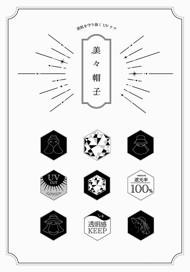 美肌を守り抜く UVケア　美々帽子