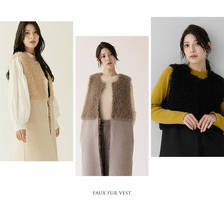 ファーベストエコファーリバーシブルロングベストレディースフェイクファーベストリバーシブルベスト(08000333r)