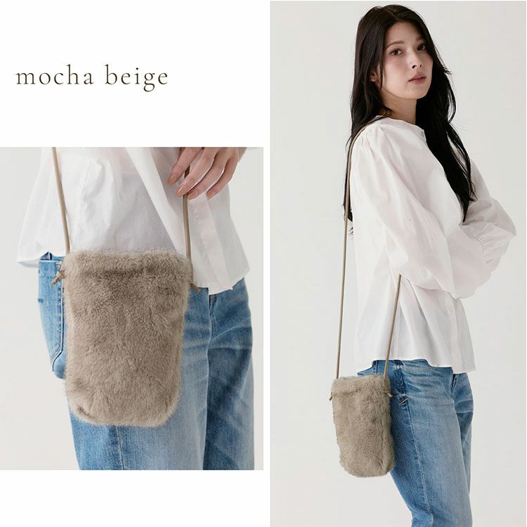 ファーバッグミニショルダーサコッシュレディースバッグ【ネコポスで送料無料】(07000660r)