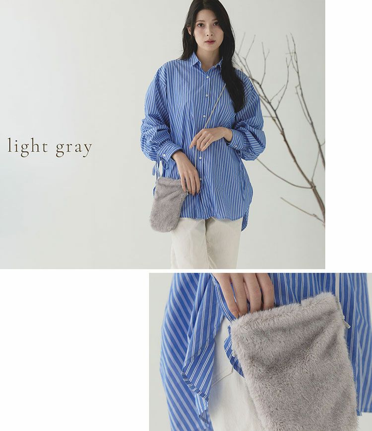 ファーバッグミニショルダーサコッシュレディースバッグ【ネコポスで送料無料】(07000660r)