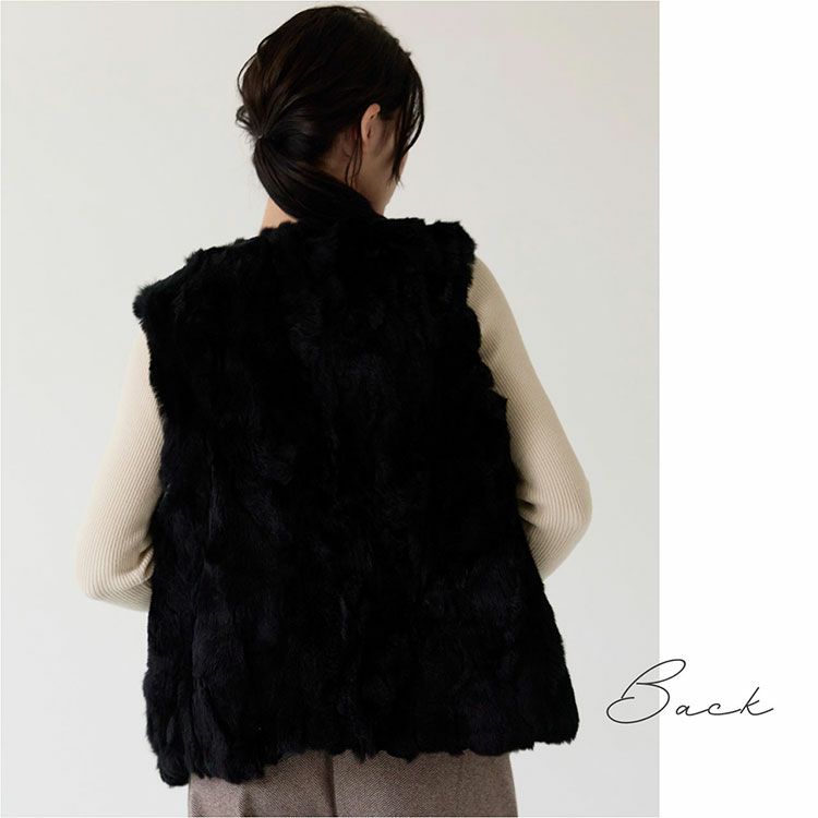 ファーベストレッキスファーベストVネックレディースブラック(01000917r)