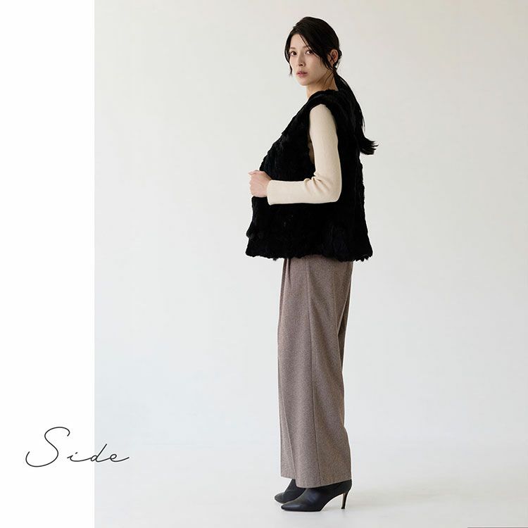 ファーベストレッキスファーベストVネックレディースブラック(01000917r)