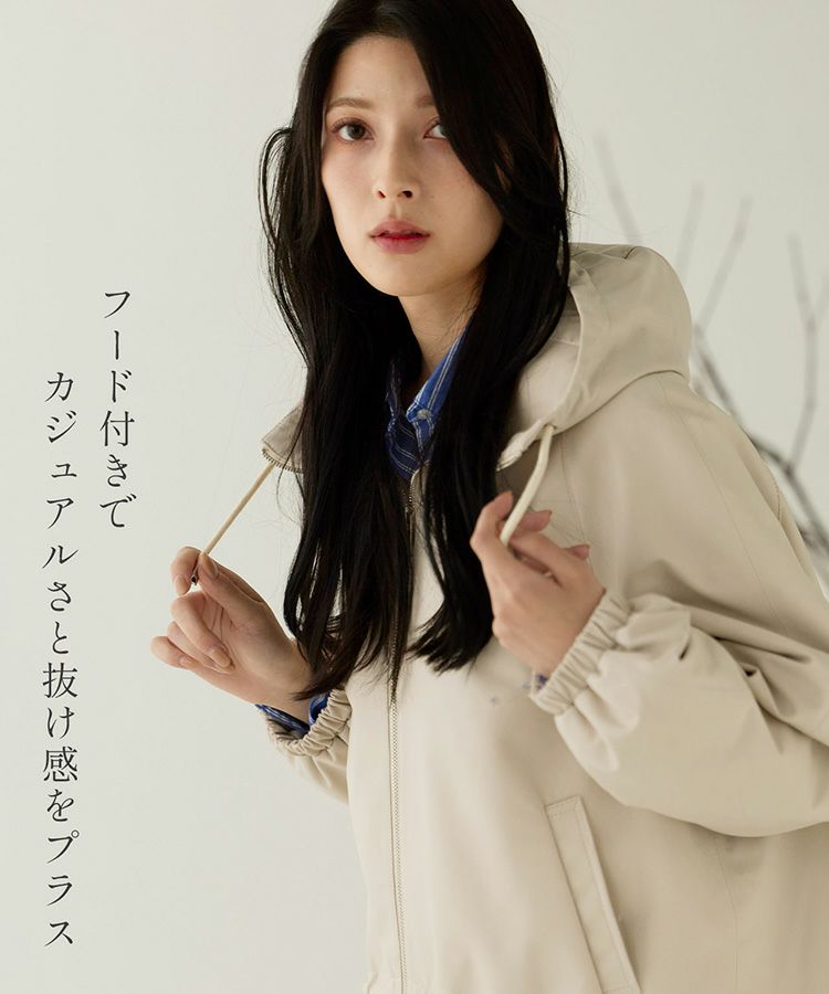 ラムレザージャケットフード付き