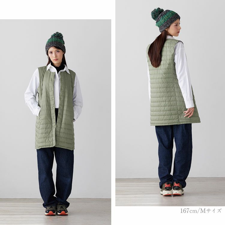 ライトダウンロングベストFilomo