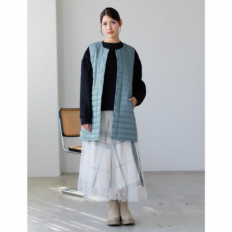 ライトダウンロングベストFilomo