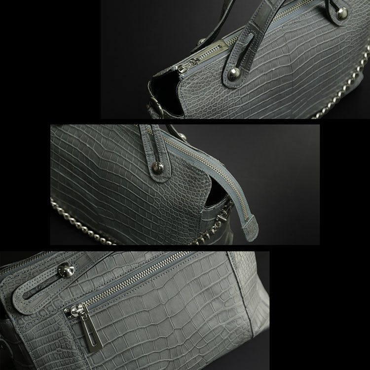 スモールクロコダイルメンズ2wayバッグチェーンデザイン