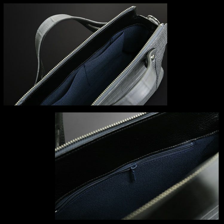 スモールクロコダイルメンズ2wayバッグチェーンデザイン