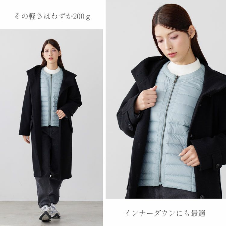 ライトダウンレディースダウンジャケットインナーダウンダウンライトダウンジャケットfilomoダウン80%(08000347r)