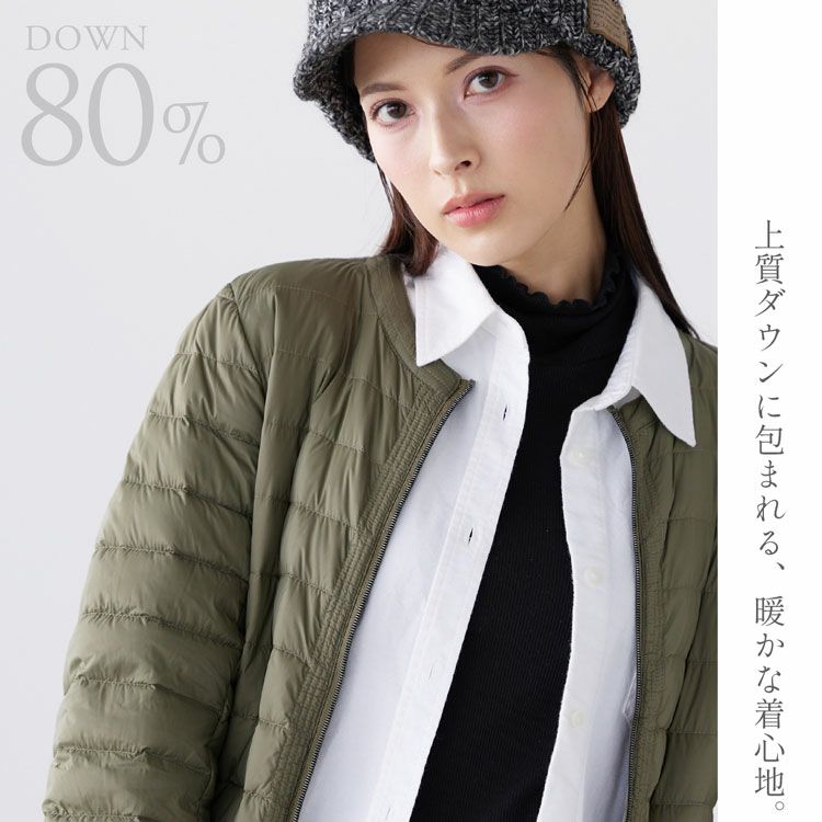 ライトダウンレディースダウンジャケットインナーダウンダウンライトダウンジャケットfilomoダウン80%(08000347r)