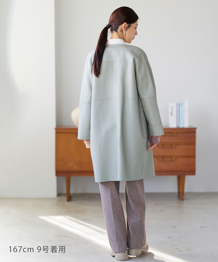 リバーシブルラムレザーコート