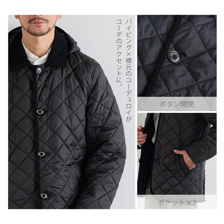 中綿ダウンコート メンズ キルティングコート