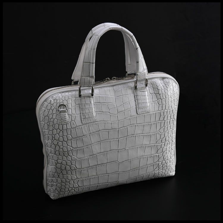 クロコダイルメンズ2wayビジネスバッグ薄型