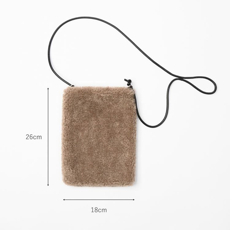 ファーバッグショルダーエコファー斜めがけバッグレディースムートン風フェイク【ネコポスで送料無料】(07000690r)