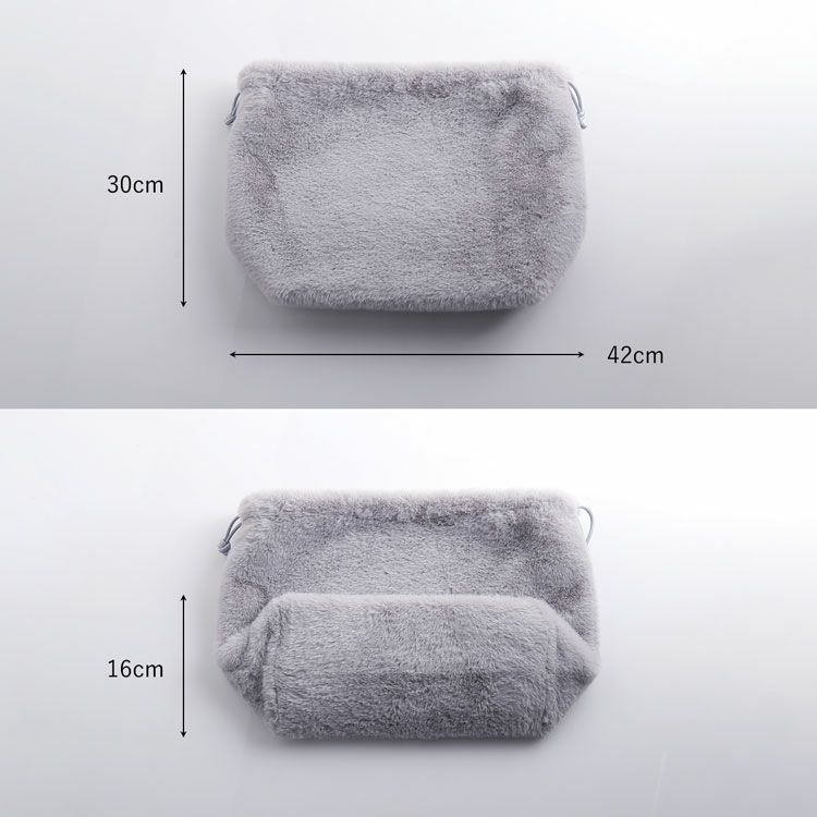 ファーバッグレディースエコファー巾着バッグショルダーバッグフリルフェイクファーA4(07000693r)