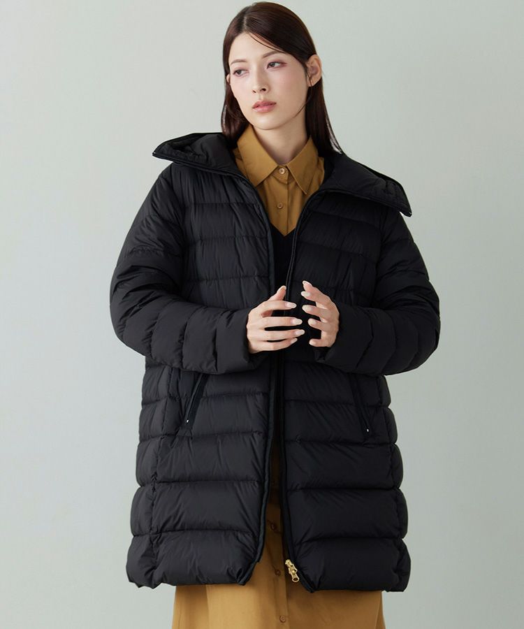 高品質ハンガリーグースダウンブラックコート