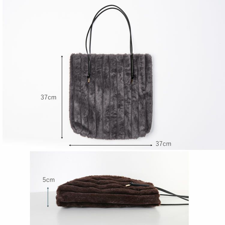 ファーバッグトートレディースフェイクファーA4エコファーバッグトートバッグA4バッグ(07000692r)