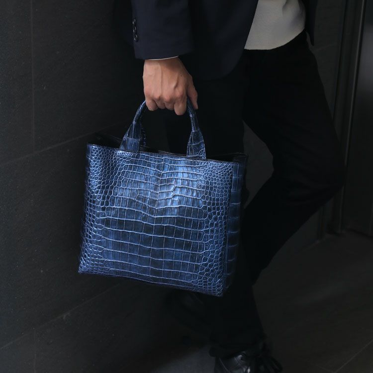 クロコダイルトートバッグマット加工
