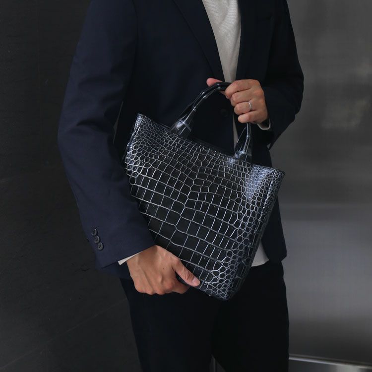 クロコダイルトートバッグマット加工