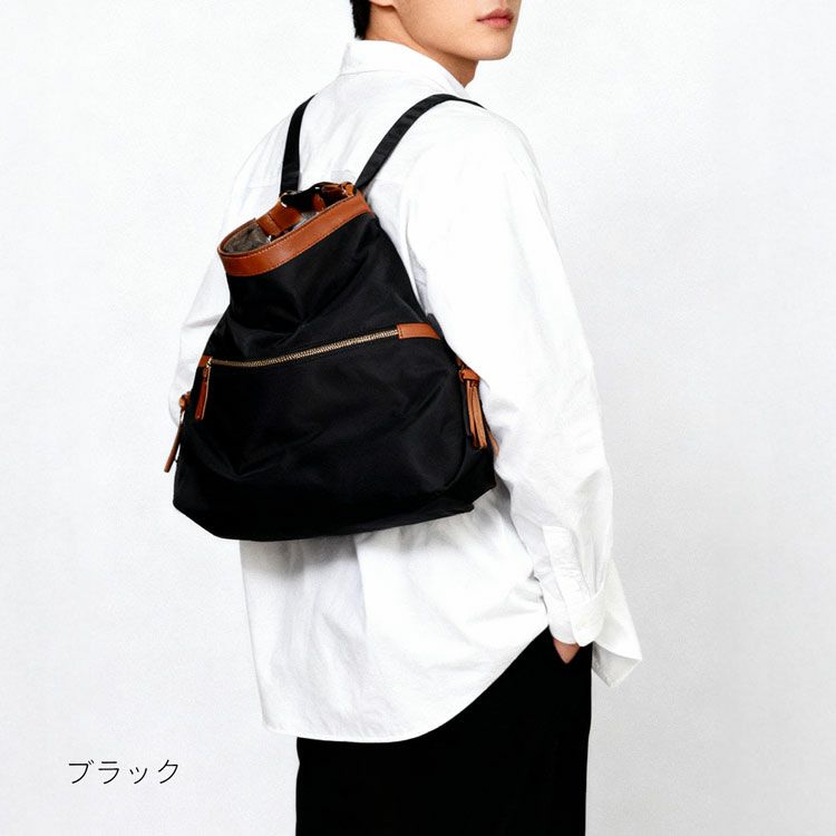 2way ナイロン リュック メンズ 本革 日本製